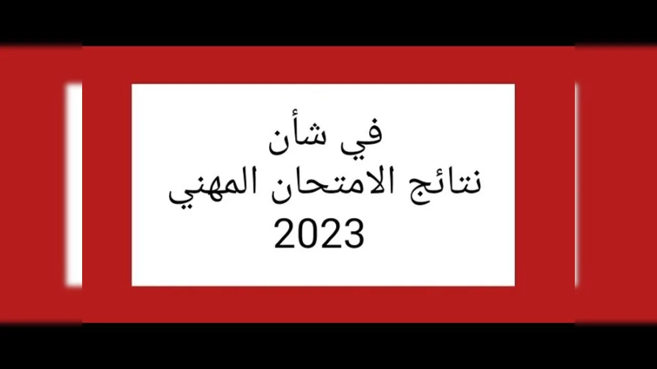 متى موعد الإعلان عن نتائج الامتحان المهني 2023؟ .. وزارة التربية الوطنية توضح