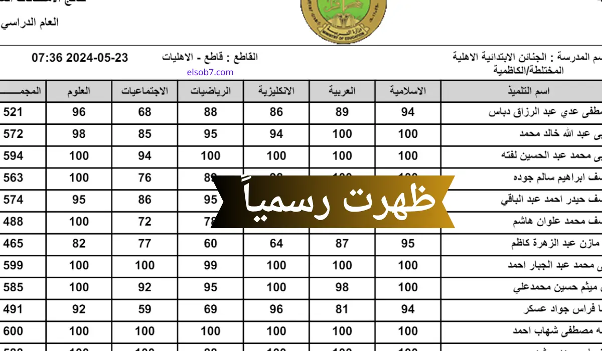 بصيغة pdf ..رابط نتائج السادس الاعدادي 2024 المهني الدور الثالث results.mlazemna.com موقع نتائجنا